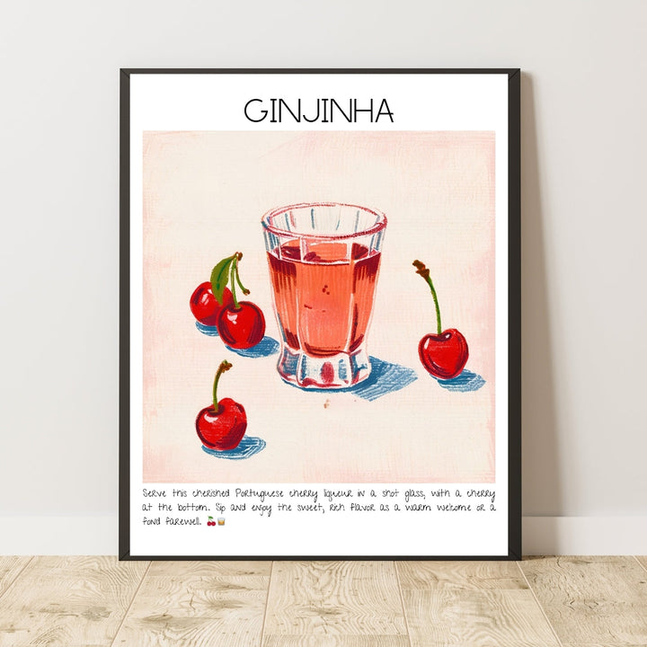 Ginjinha Cocktail Art Print Tasarım Poster-Tablo-Muff Atelier-21x30cm-NowShopFun