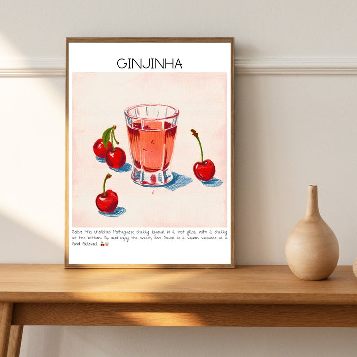 Ginjinha Cocktail Art Print Tasarım Poster-Tablo-Muff Atelier-21x30cm-NowShopFun