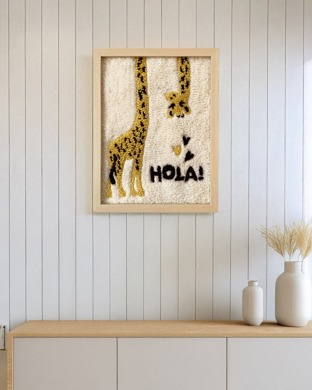 Giraffe Tufted Artwork Tablo