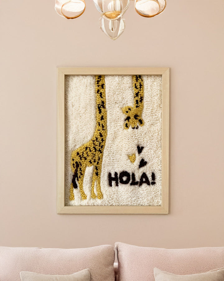 Giraffe Tufted Artwork Tablo