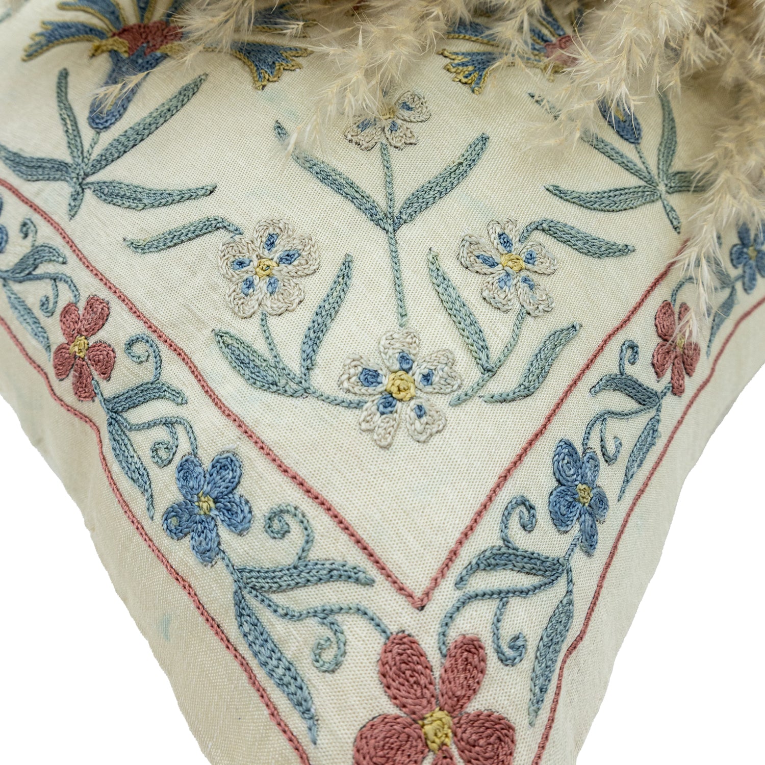 Girelli İpek Suzani Kırlent 50x50 cm-Yastık & Kırlent-Soho Antiq-NowShopFun