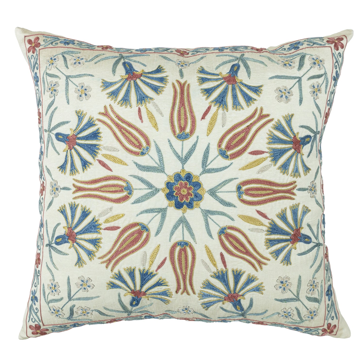 Girelli İpek Suzani Kırlent 50x50 cm-Yastık & Kırlent-Soho Antiq-NowShopFun