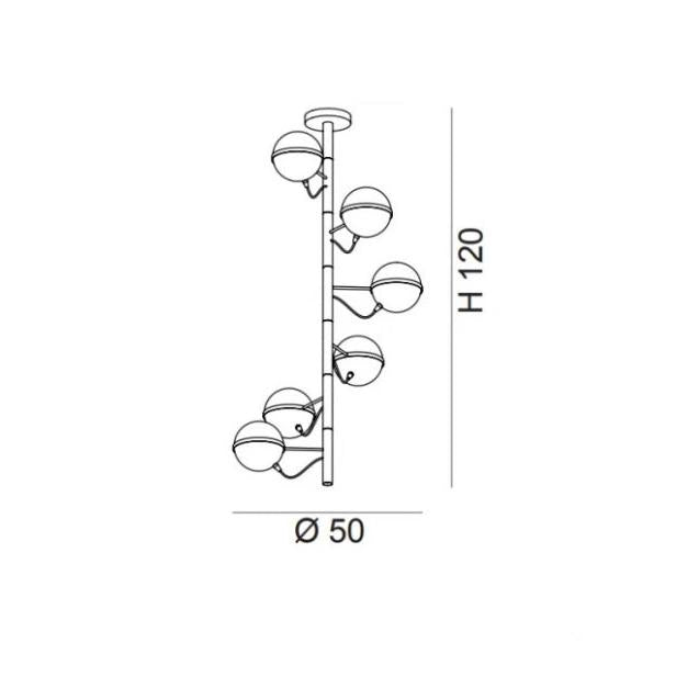 Giro Sarkit 6l Gold-Beyaz Ø50x120cm G9