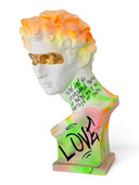 Giuliano De’ Medici Heykeli | Altın Göz Maskeli Love Graffiti Pop Art | Koleksiyon Figürü