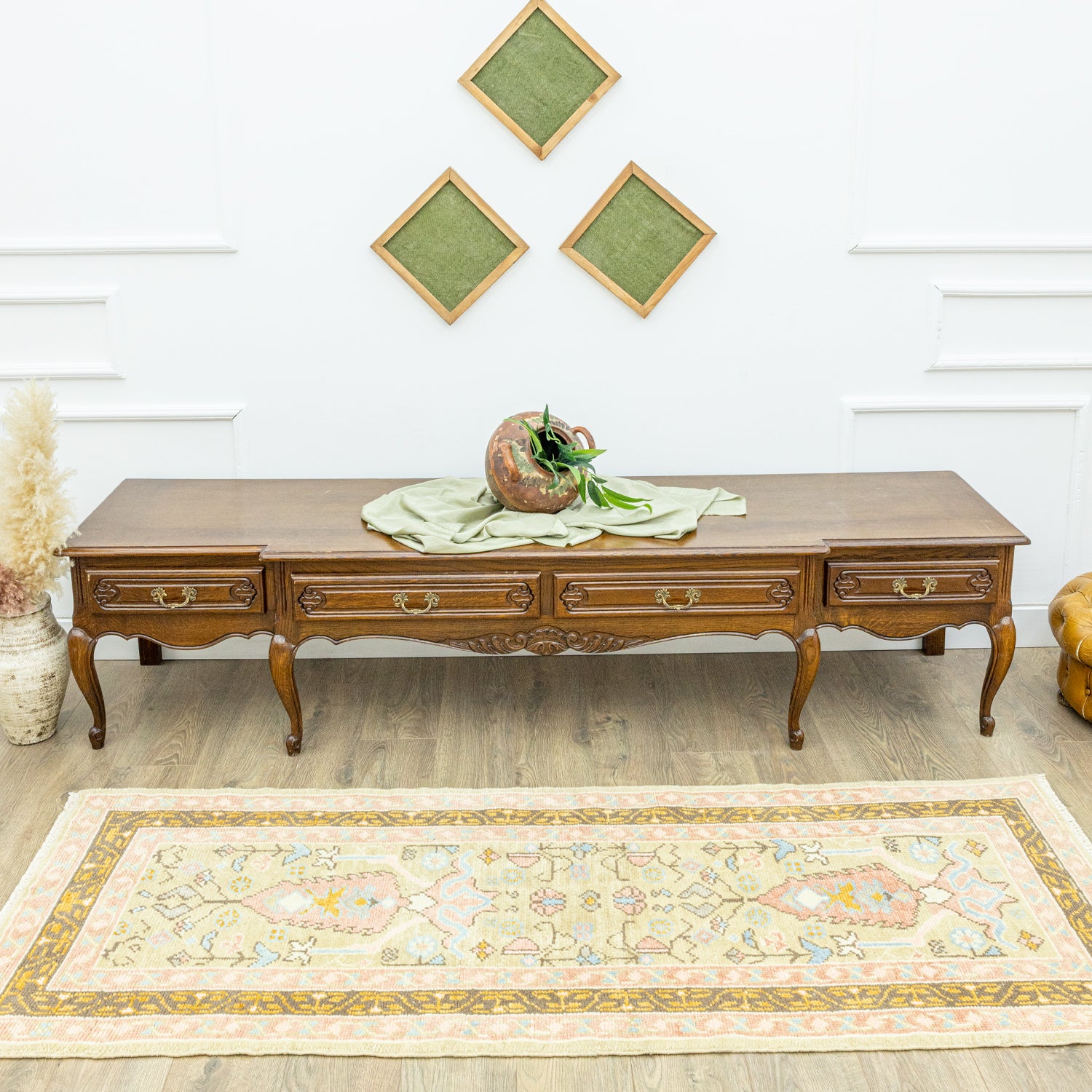 Gizay Renkli El Dokuma Uşak Yolluk 81x220 cm-Kilim & Halı-Soho Antiq-NowShopFun