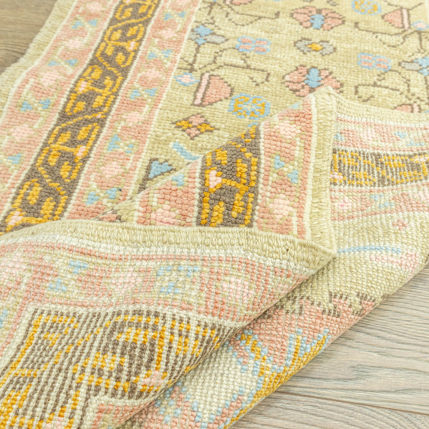 Gizay Renkli El Dokuma Uşak Yolluk 81x220 cm-Kilim & Halı-Soho Antiq-NowShopFun