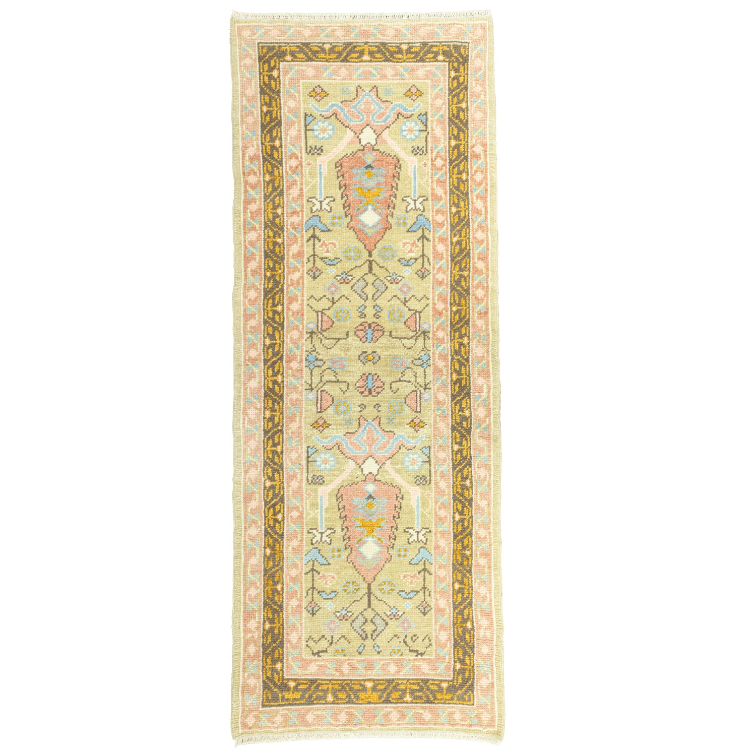 Gizay Renkli El Dokuma Uşak Yolluk 81x220 cm-Kilim & Halı-Soho Antiq-NowShopFun