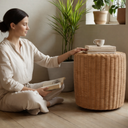 Premium Rattan Sehpa & Puff