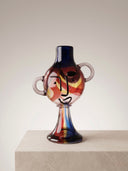 Glass Art Abstract Face Kaideli Cam Obje Vazo
