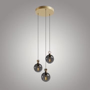 Globe Pirinç Detaylı Üçlü Set - Yuvarlak