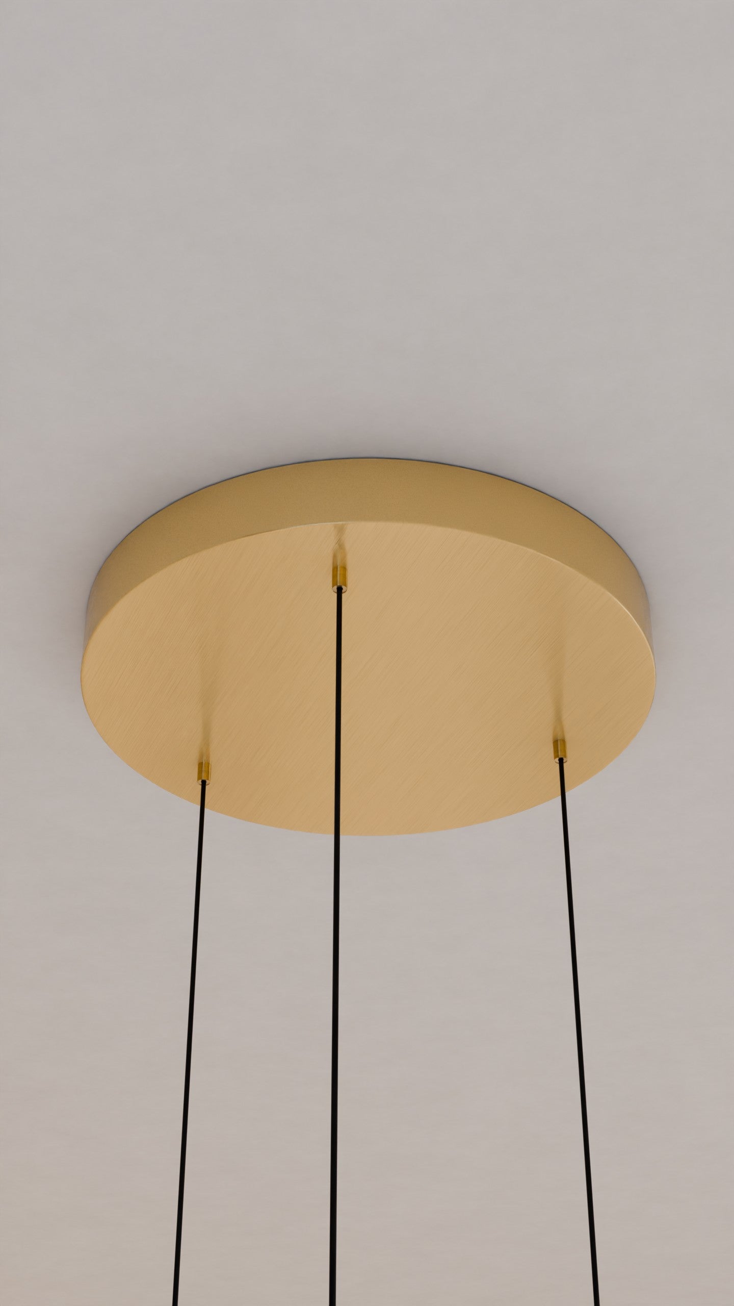 Globe Pirinç Detaylı Üçlü Set - Yuvarlak