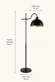 Glorea Metal Modern Dekoratif Lambader-Lambader-Alldesco-Eskitme Gold-NowShopFun