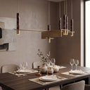 GLOW ÖZEL TASARIM MERMER AVİZE-Life Aydınlatma-ESKİTME GOLD KAPLAMA-KREM-BEJ MERMER-NowShopFun