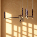 GLOW ÖZEL TASARIM MERMER AVİZE-Life Aydınlatma-ESKİTME GOLD KAPLAMA-KREM-BEJ MERMER-NowShopFun