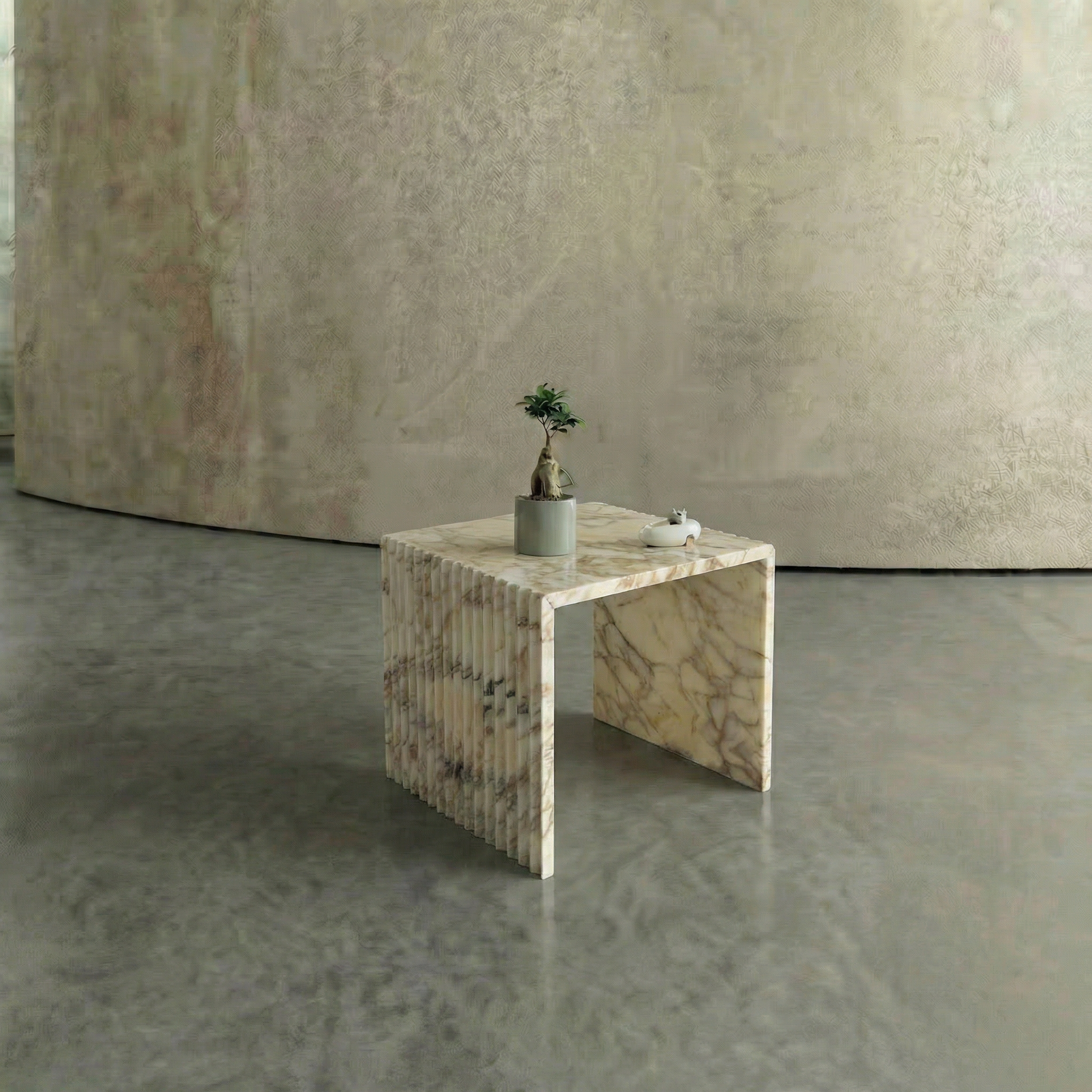 Gold Calacatta Viola Mermer Yan Sehpa-Yan Sehpa-Adomar Marble-NowShopFun