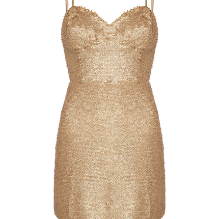 Gold Pullu Mini Eelbise Siren-Elbise-PETRA PETROVA-XS-NowShopFun