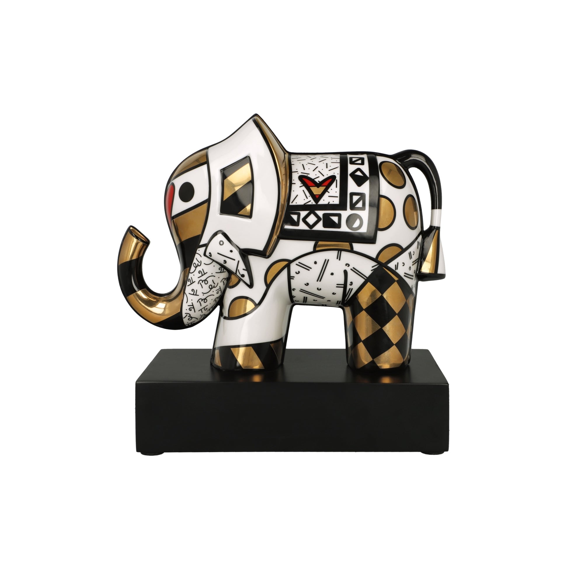 Golden Great India Figur - Romero Britto Koleksiyonu