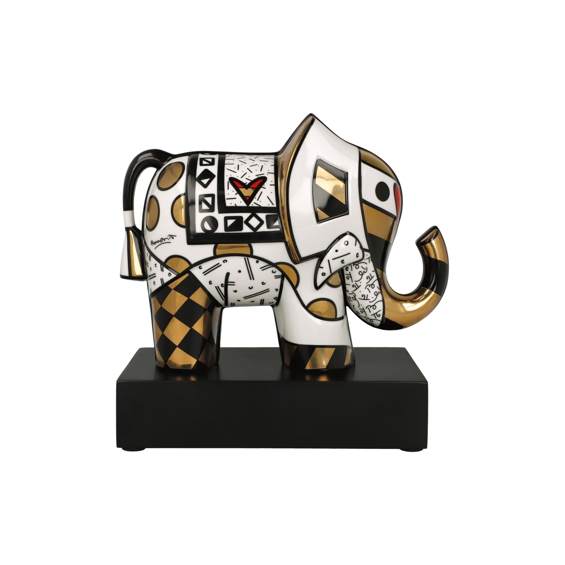 Golden Great India Figur - Romero Britto Koleksiyonu