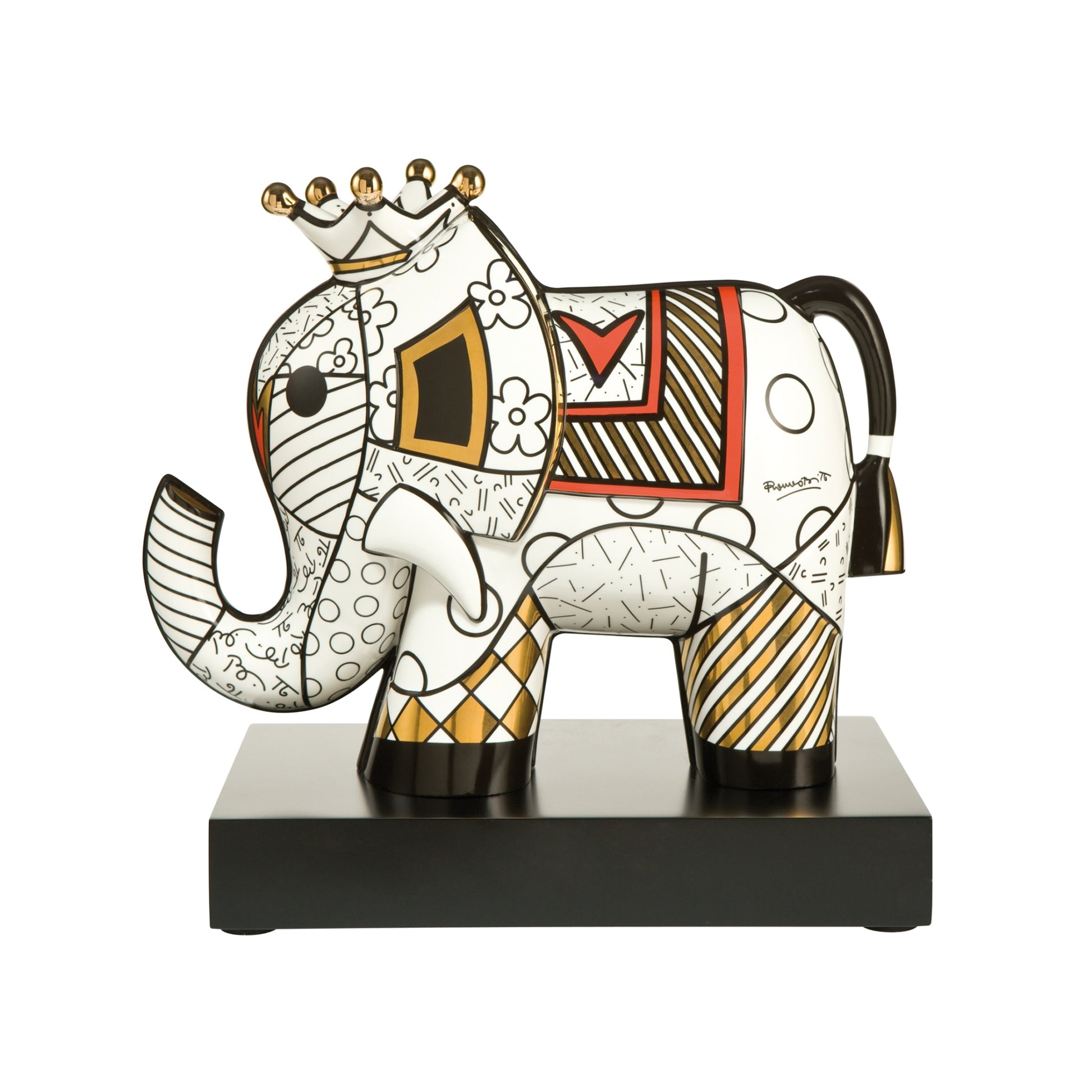 Golden Great India Figur - Romero Britto Koleksiyonu Limited Edition