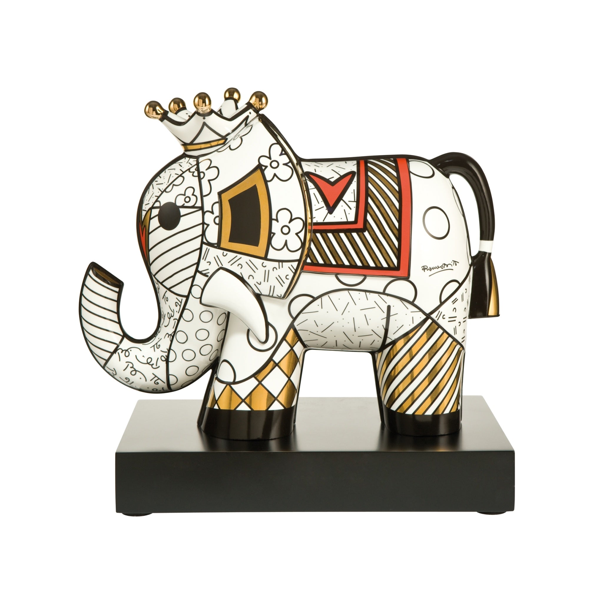 Golden Great India Figur - Romero Britto Koleksiyonu Limited Edition