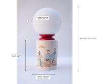 Gossip El Çizimi Seramik Masa Lambası-Masa Lambası-Maku Ceramic-NowShopFun