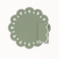 Gotas Amerikan Servis & Peçete Seti-Amerikan Servis-Mariaida Home-Bej/Mavi-NowShopFun