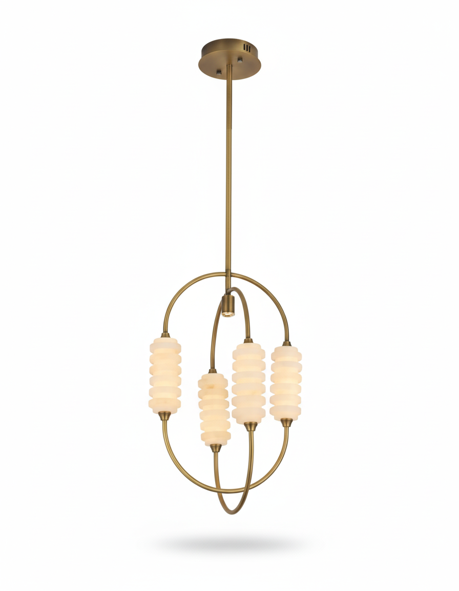 Grande Mermer Avize-Sarkıt Aydınlatma-Lumiana-Yuvarlak-NowShopFun