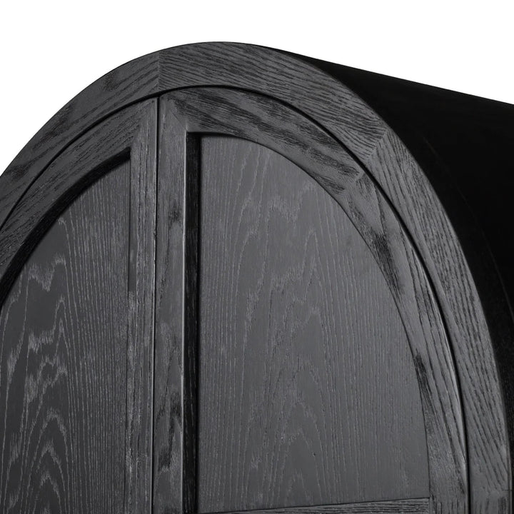 Grandeur Panel Matte Black Vitrin-Dolap-Nobelux Home-NowShopFun