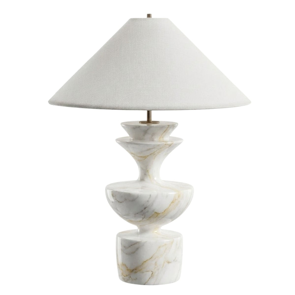 Gravina Heykelsi Mermer Gövdeli Lüks Abajur 7658-1763