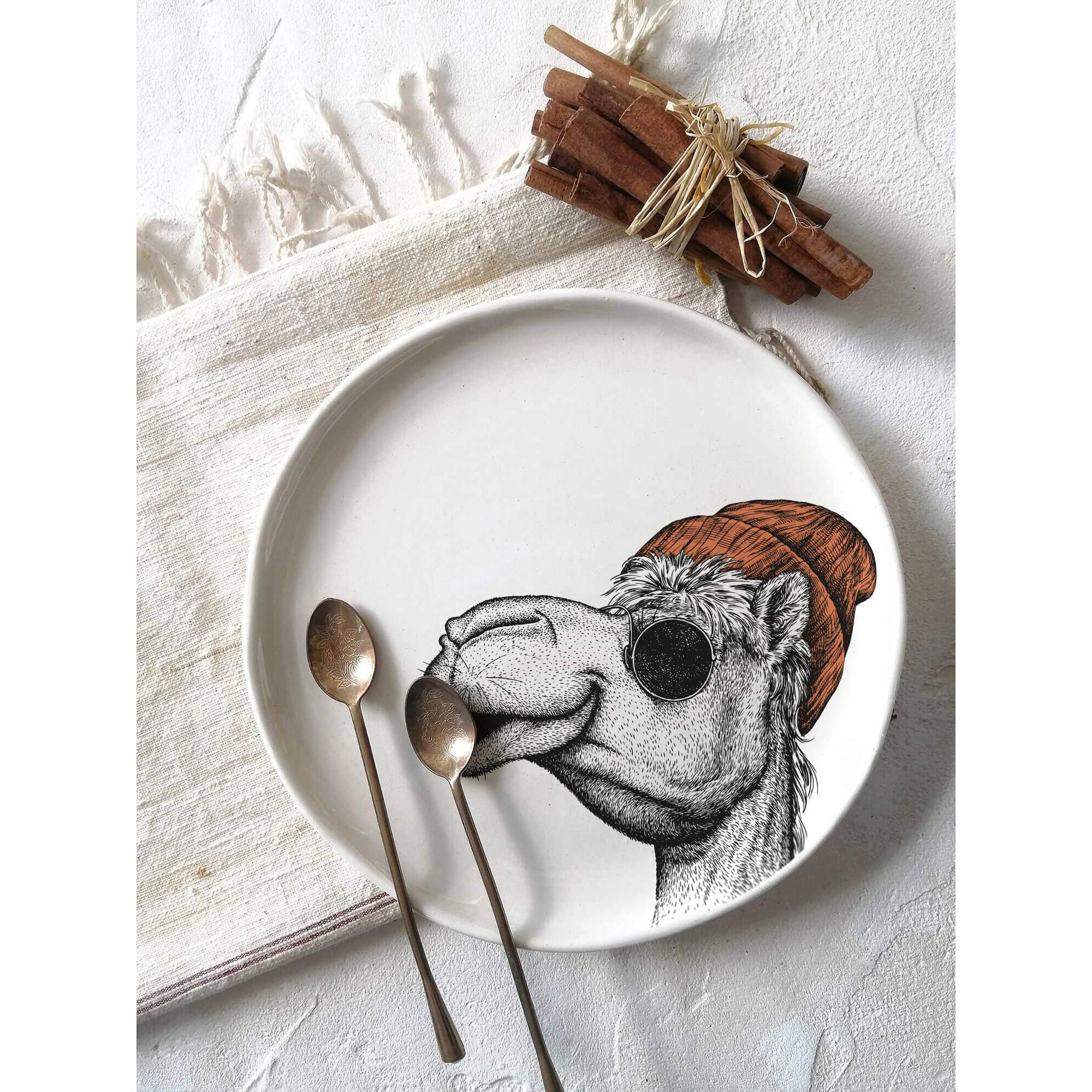 Gravür Hayvan Tabak - Deve