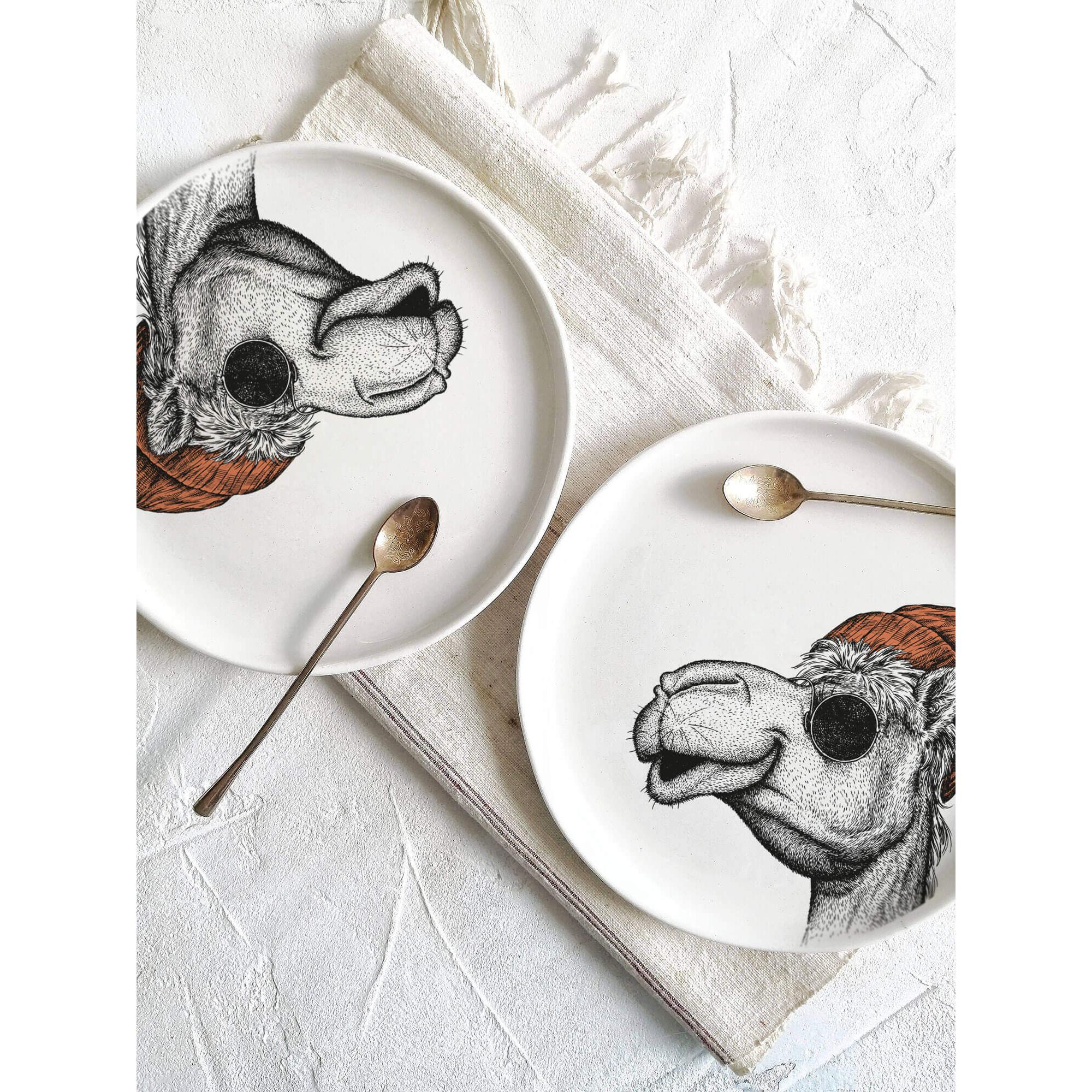 Gravür Hayvan Tabak - Deve