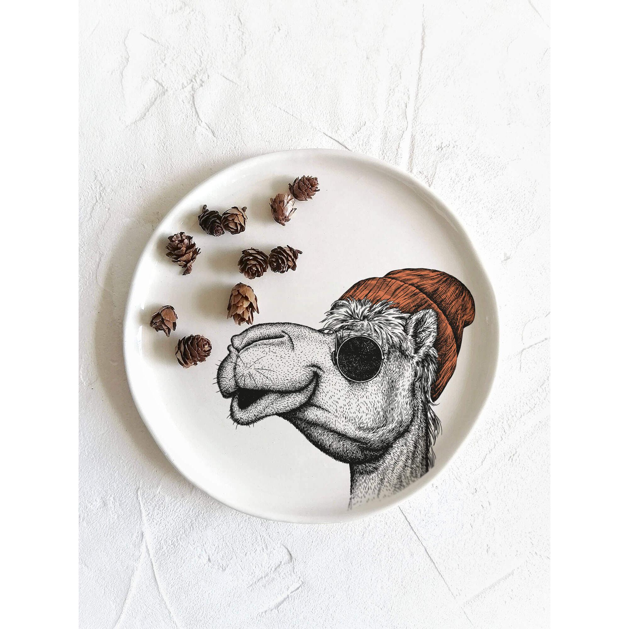 Gravür Hayvan Tabak - Deve