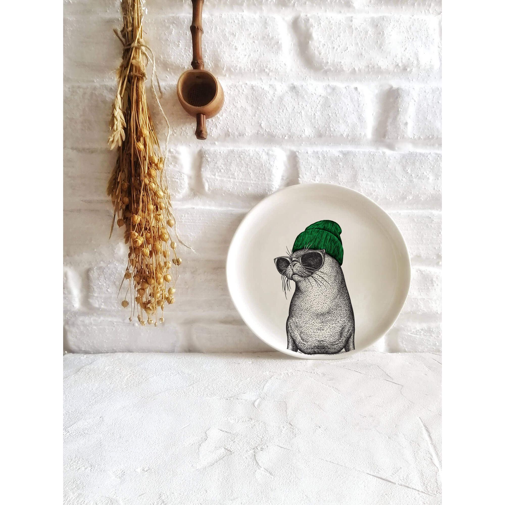 Gravür Hayvan Tabak - Fok