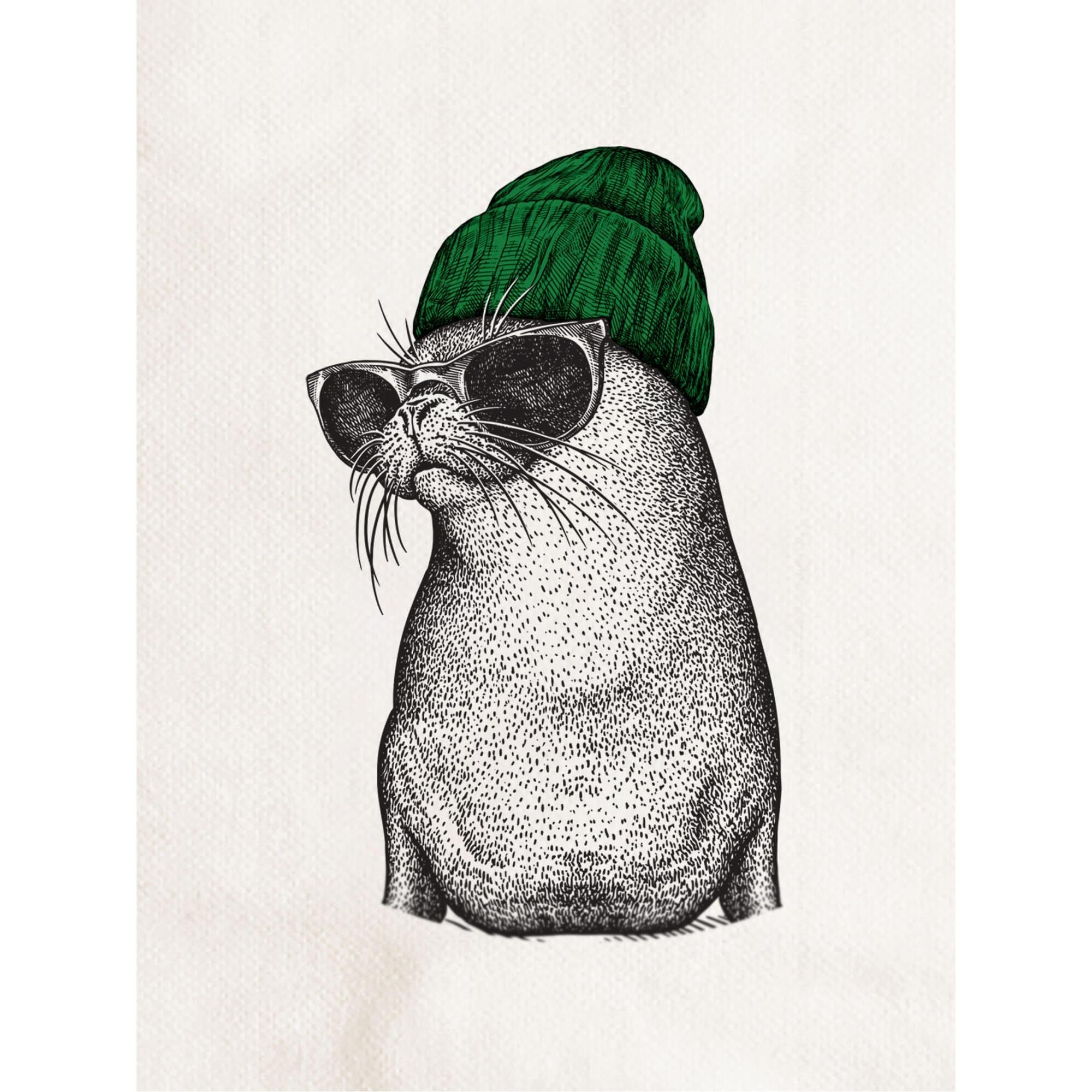 Gravür Hayvan Tabak - Fok