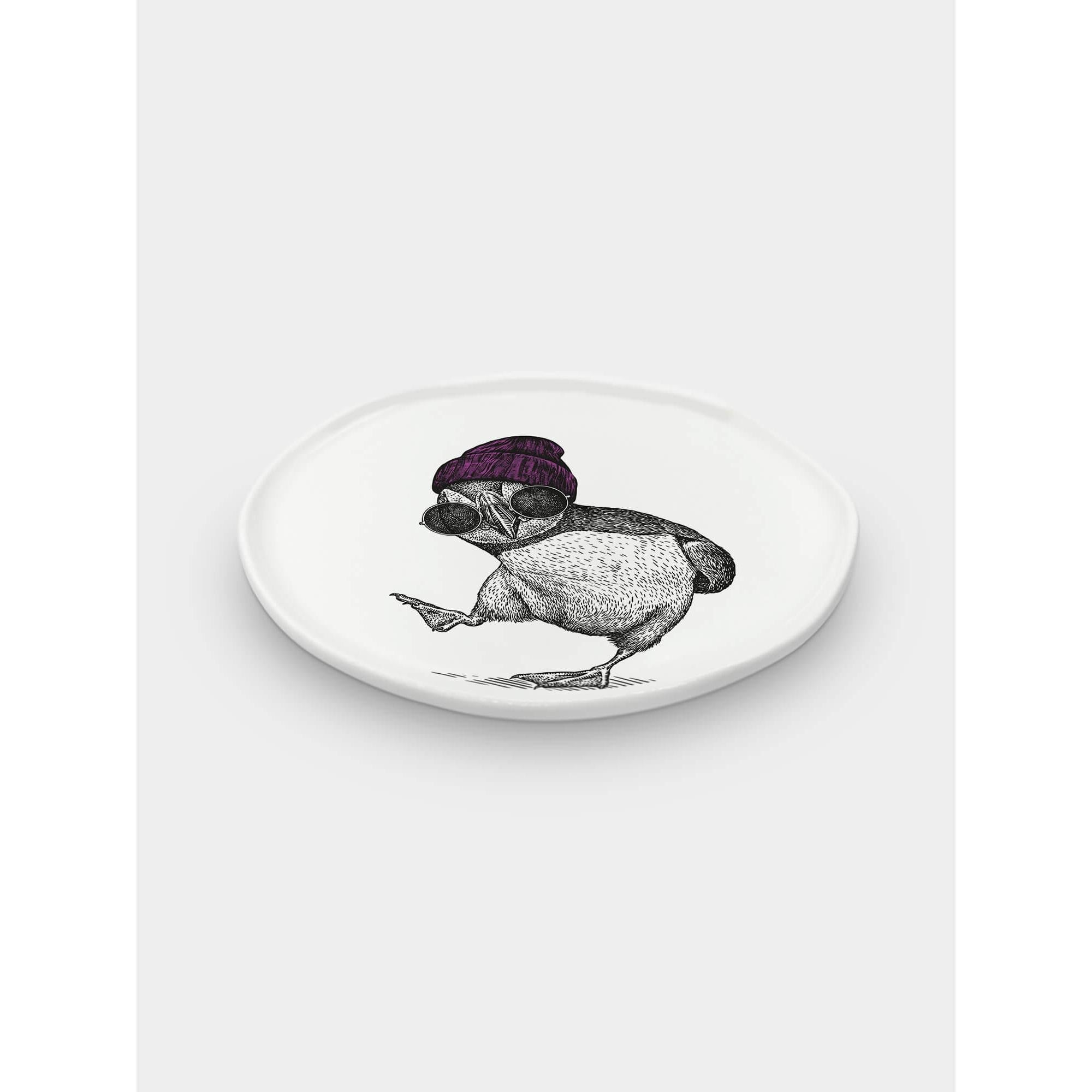 Gravür Hayvan Tabak - Penguen