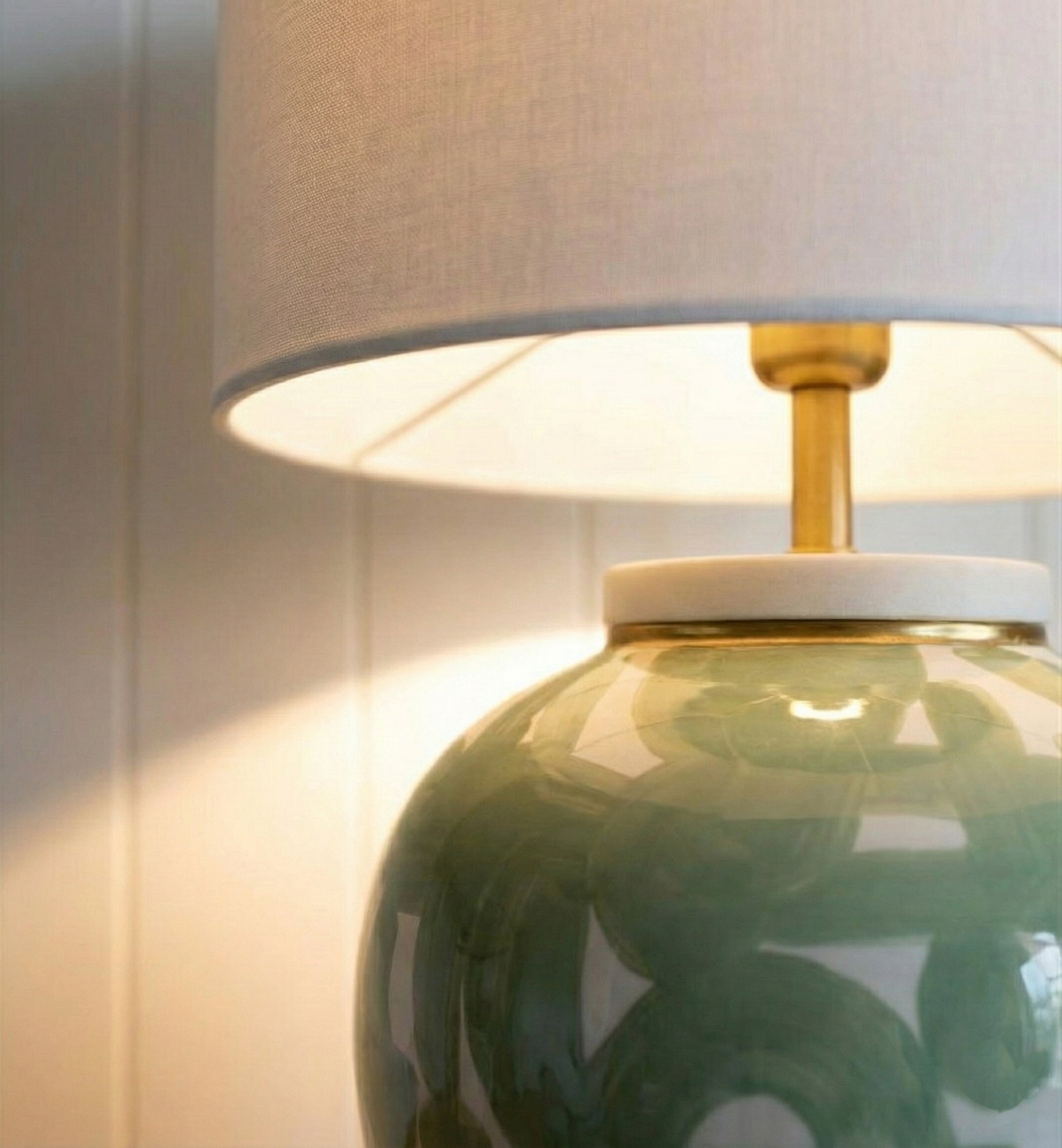 Green Cali El Yapımı Seramik Abajur-Abajur-Pinot Interior-NowShopFun