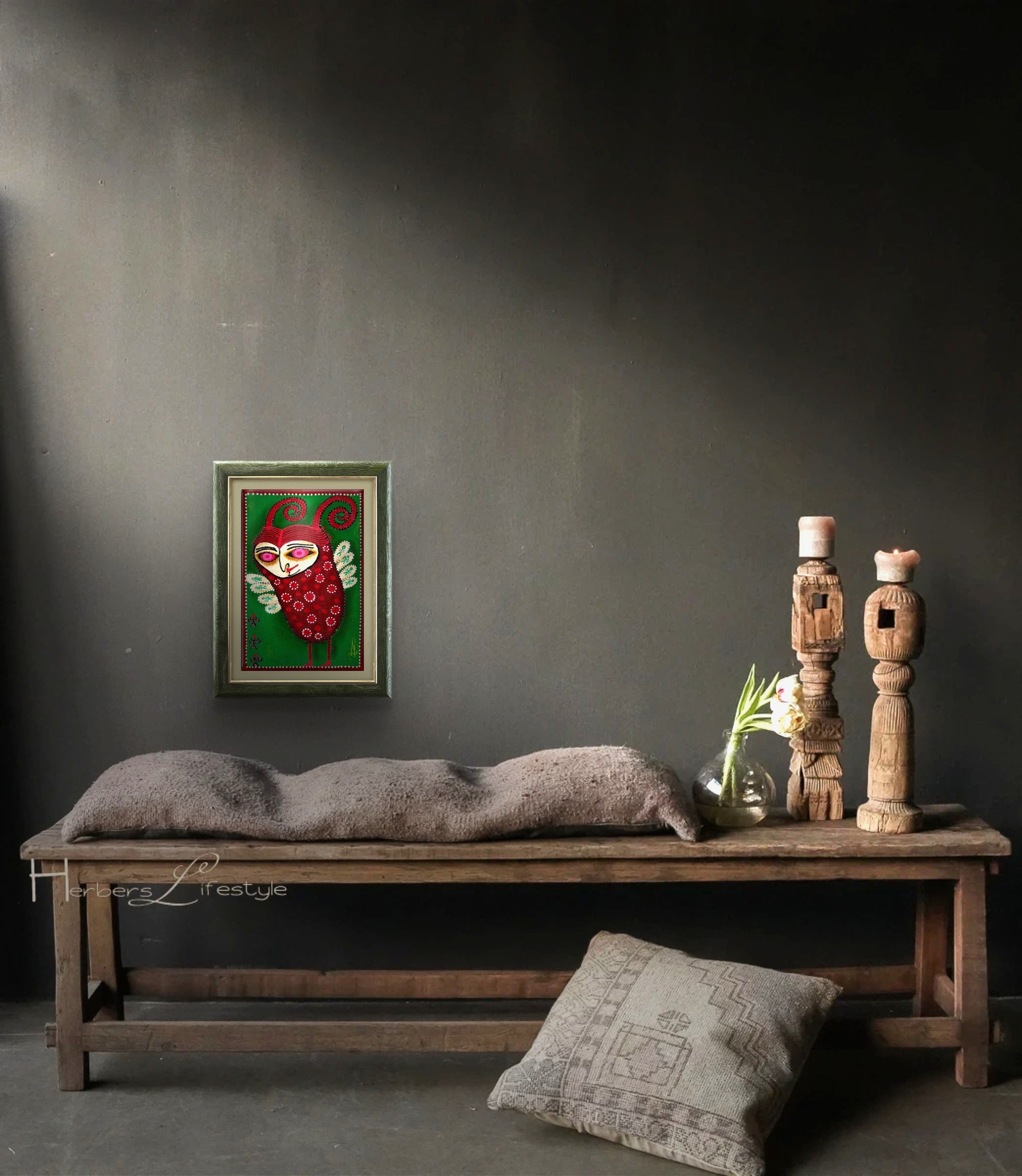 Gregor Samsa Tablo El Yapımı Ahşap Üzerine Akrilik Duvar Dekoru