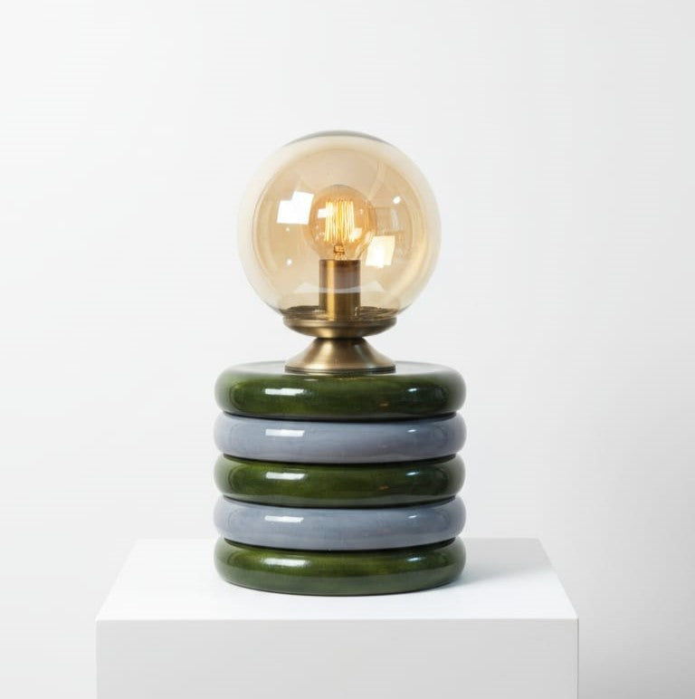 Grey & Green Masa Lambası – Lumos Series