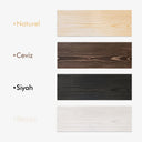 GRID 01 PLEX Ahşap Plaklık-Plaklık-Stöff Mobel-75 cm-Naturel-Şeffaf-NowShopFun