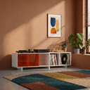 GRID 01 PLEX Ahşap Plaklık-Plaklık-Stöff Mobel-75 cm-Naturel-Şeffaf-NowShopFun