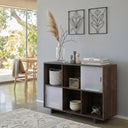 GRID 02 PLEX Ahşap Plaklık-Plaklık-Stöff Mobel-75 cm-Naturel-Şeffaf-NowShopFun