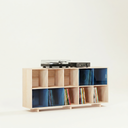GRID 02 PLEX Ahşap Plaklık-Plaklık-Stöff Mobel-75 cm-Naturel-Şeffaf-NowShopFun
