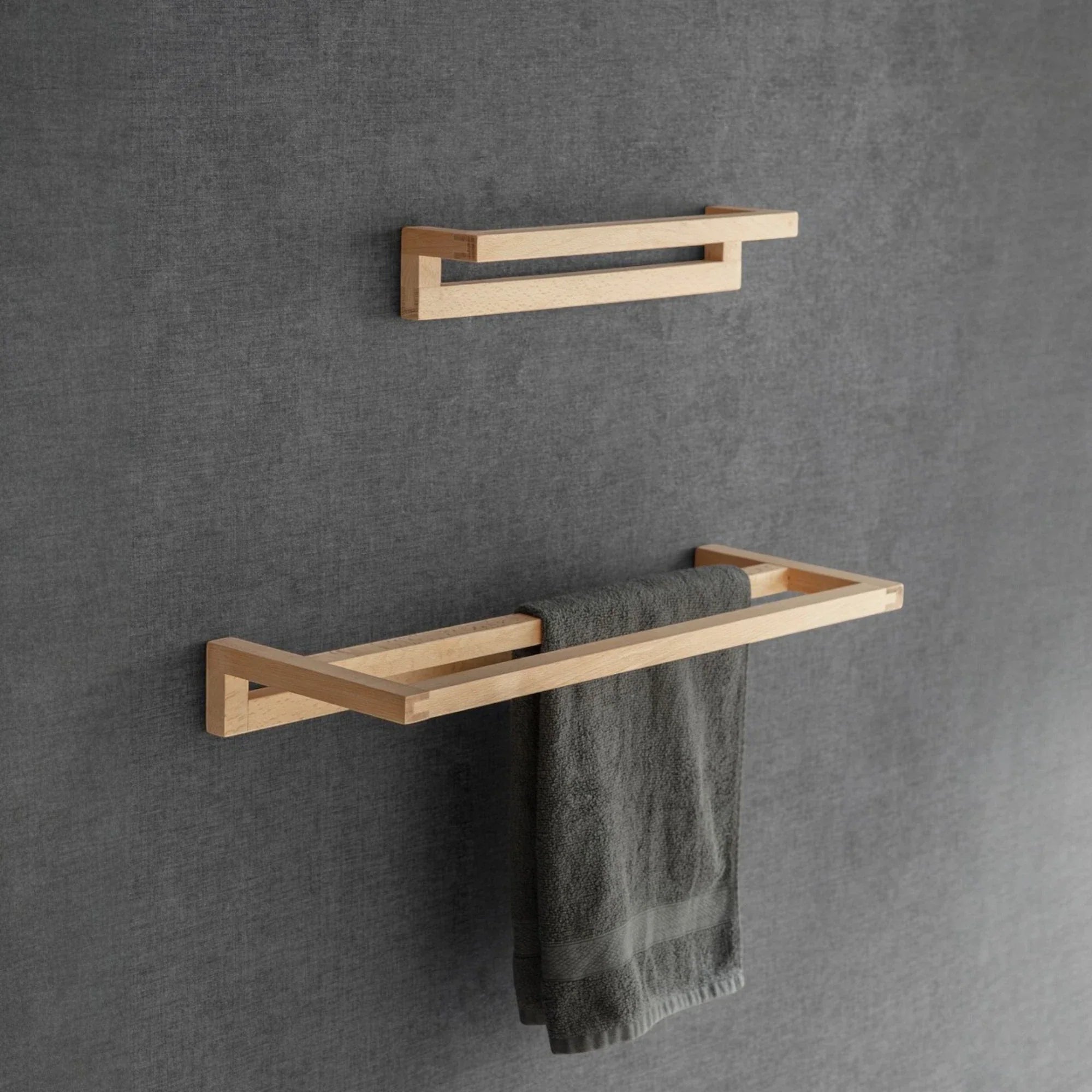 Grove El Yapımı Ahşap Havluluk - İkili-Havluluk-Vune Concept-NowShopFun