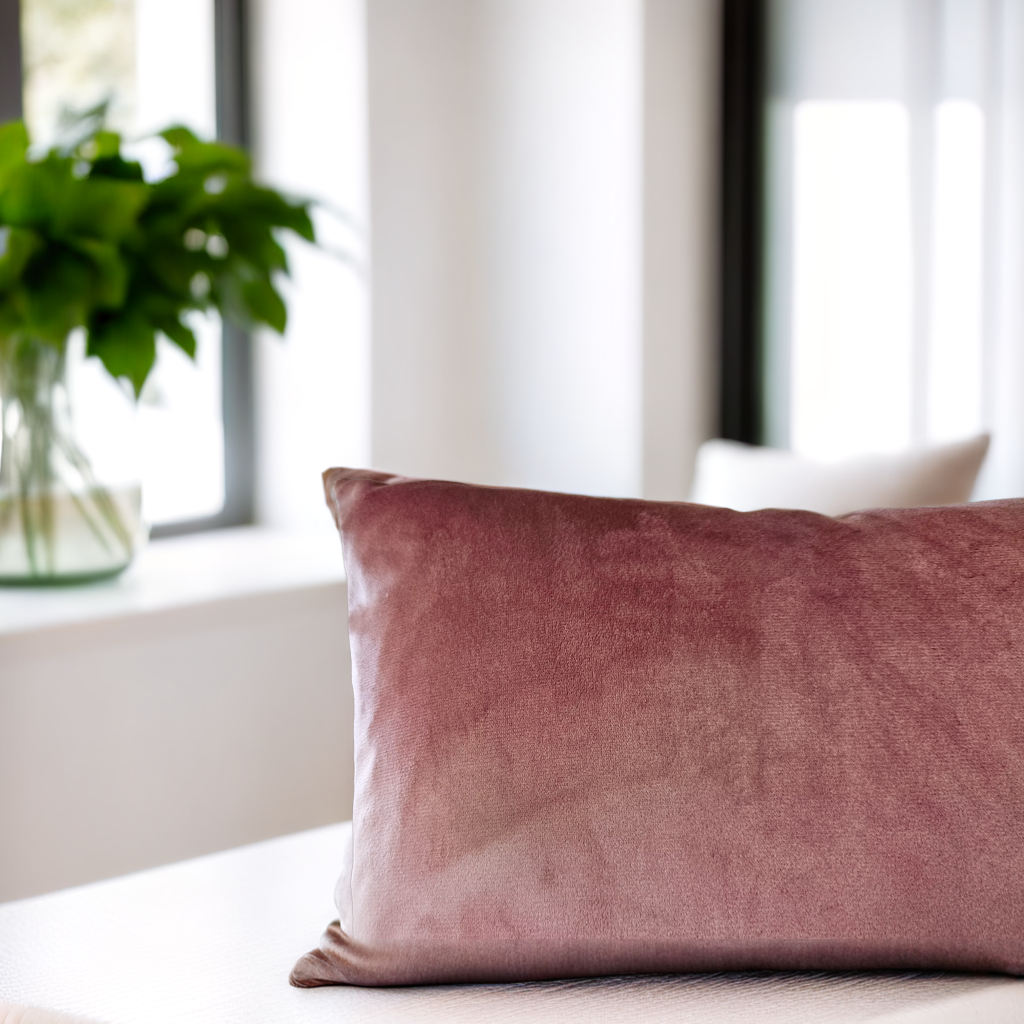 Gül Kurusu Soft Kadife Kırlent Kılıfı