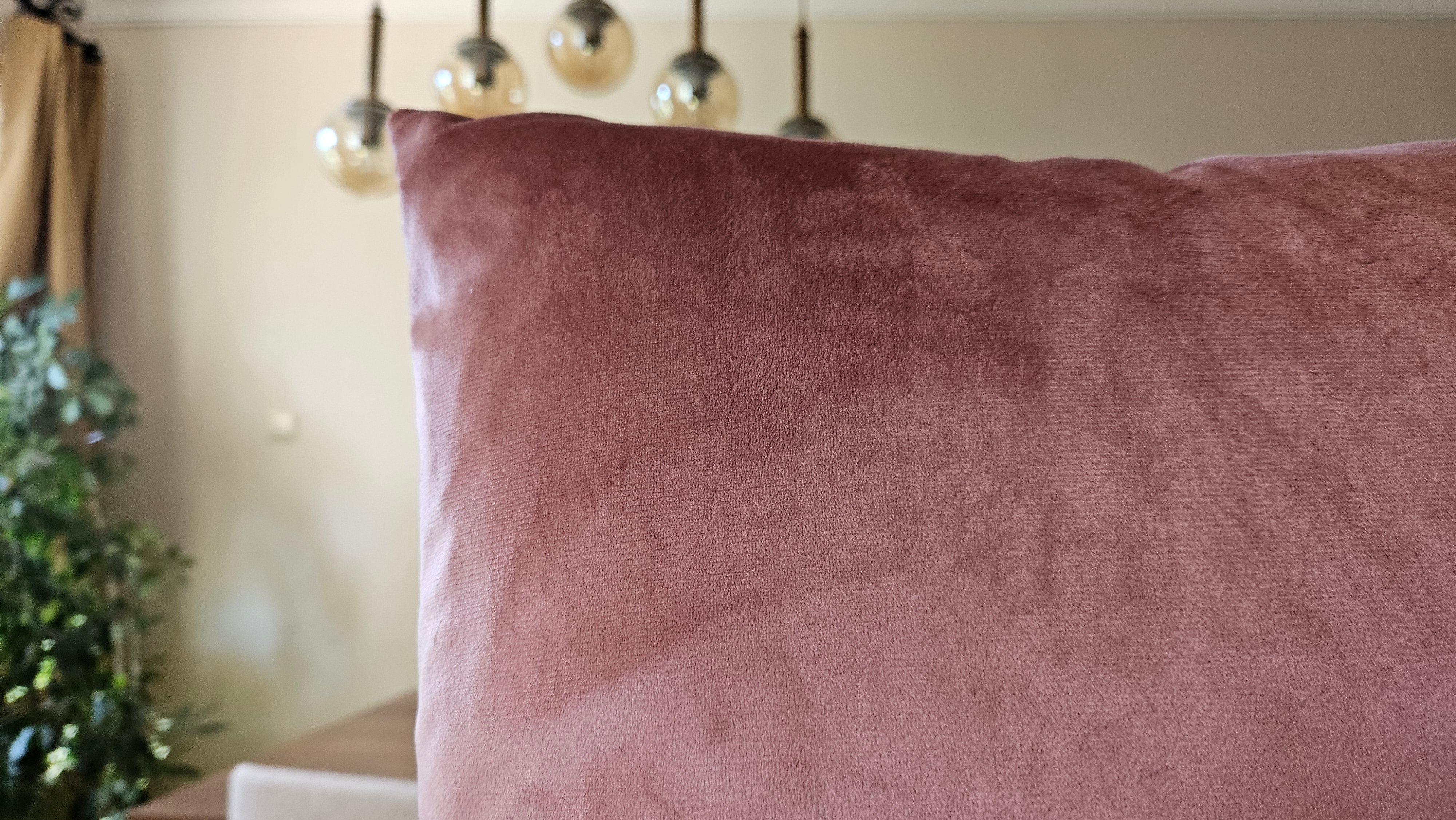 Gül Kurusu Soft Kadife Kırlent Kılıfı