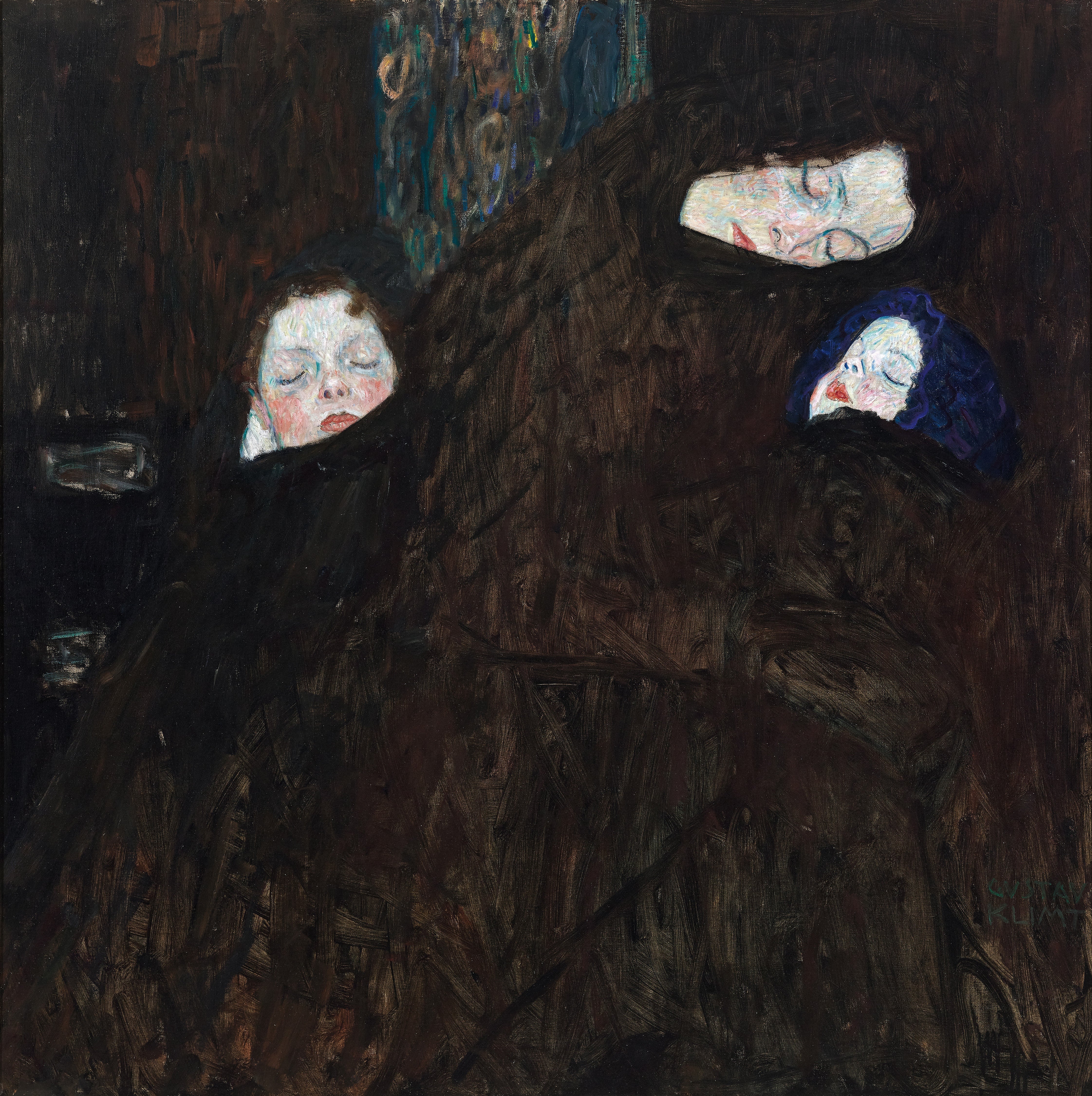 Gustav Klimt - Anne ve İki Çocuk Aile Fine Art Baskı