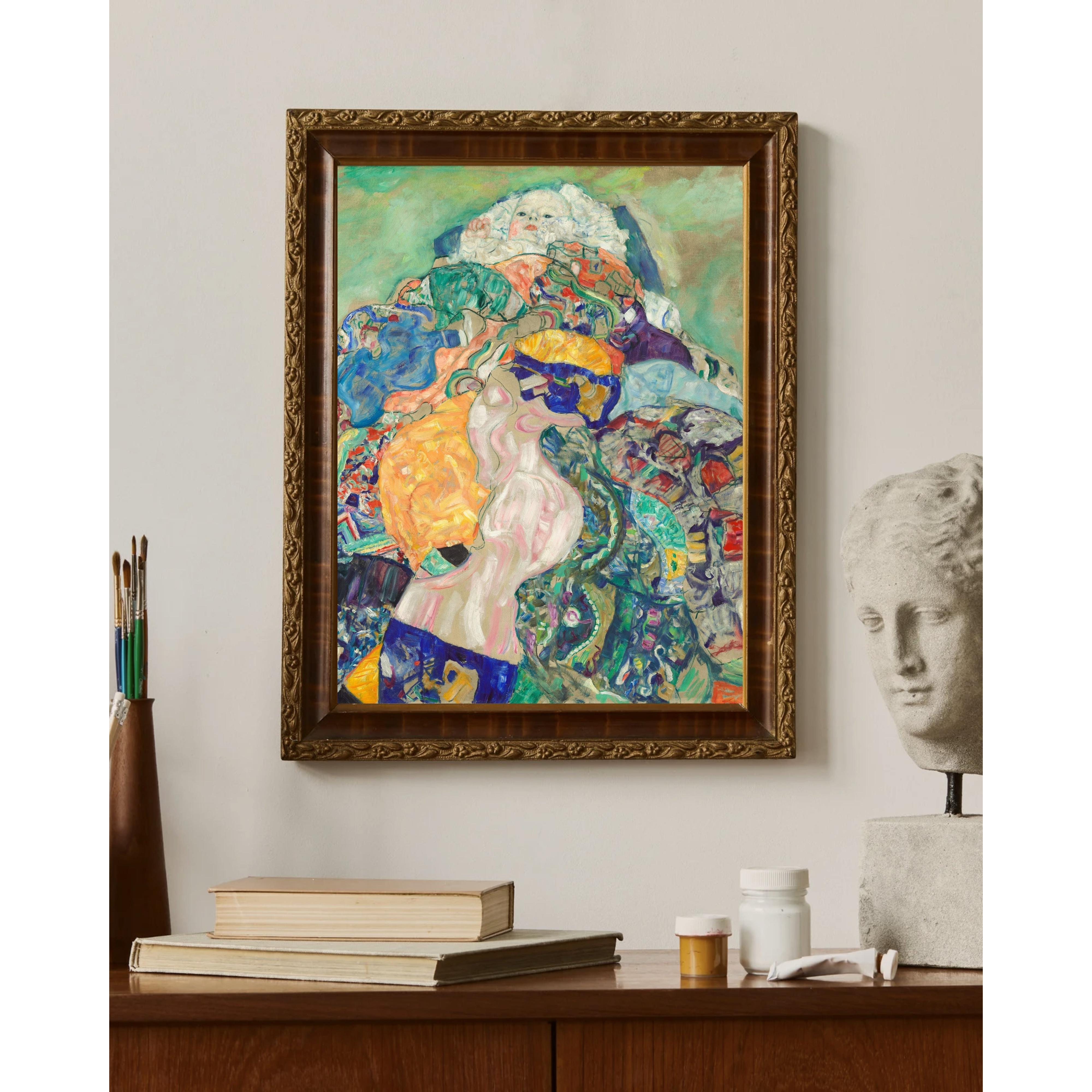 Gustav Klimt - Bebek - Beşik Çerçeve