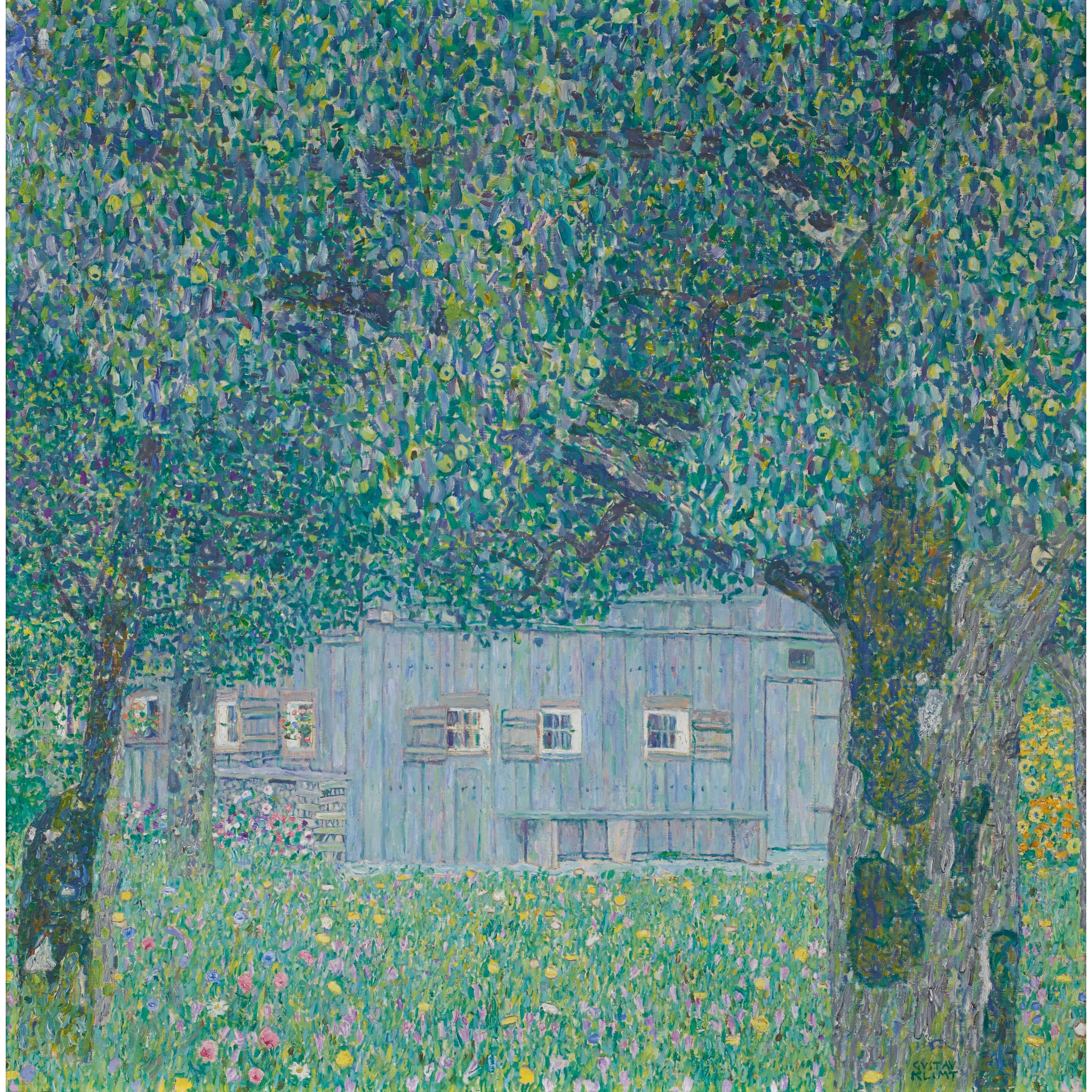 Gustav Klimt - Yukarı Avusturya Çiftlik Evi tablo