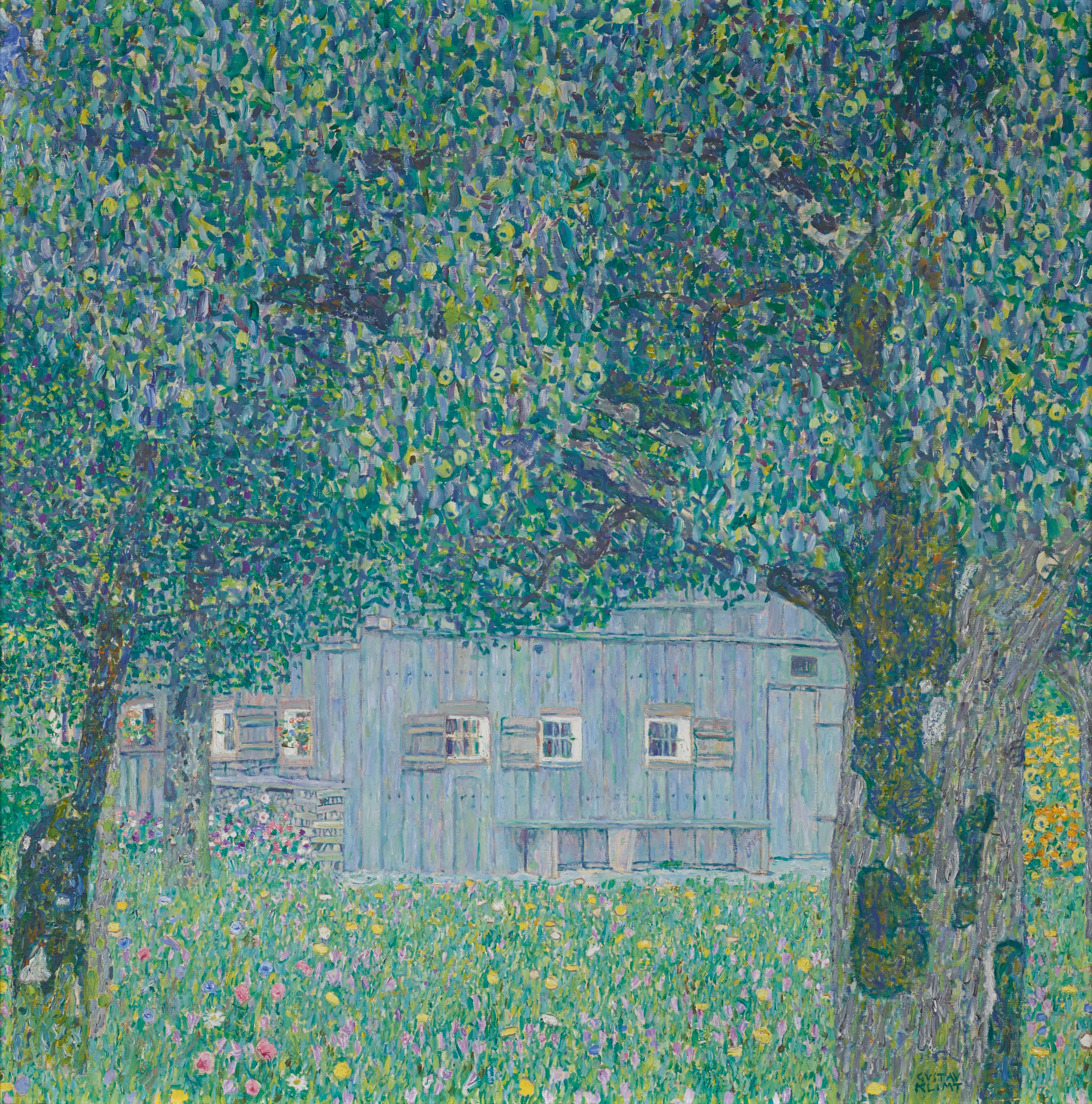 Gustav Klimt - Yukarı Avusturya Çiftlik Evi Fine Art Baskı
