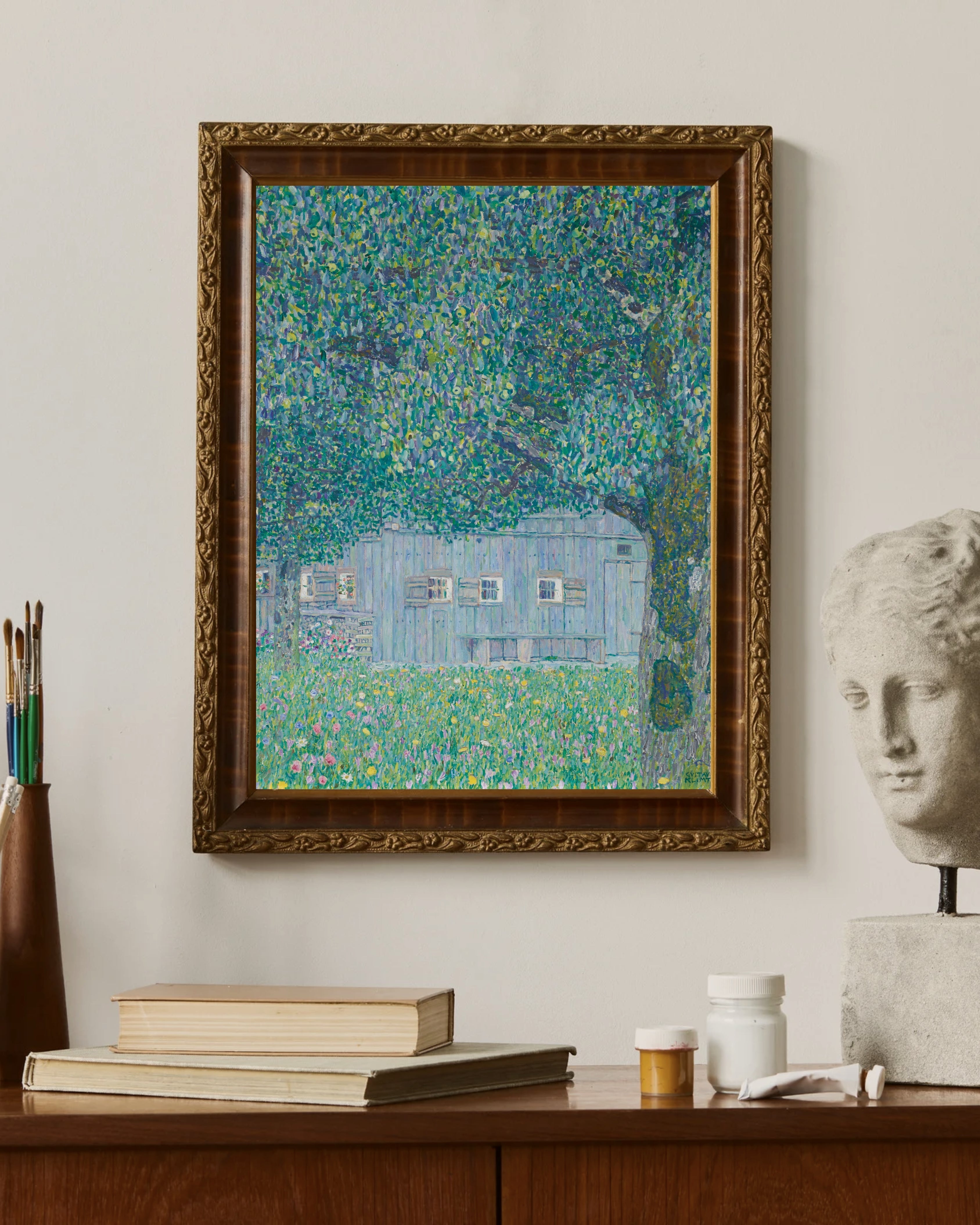 Gustav Klimt - Yukarı Avusturya Çiftlik Evi Fine Art Baskı